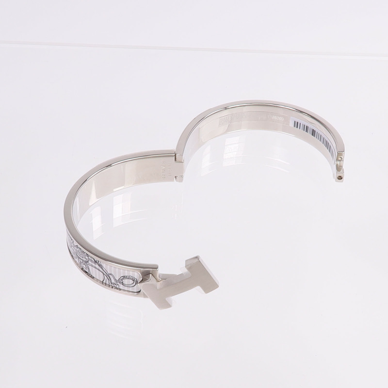 HERMES 金屬/琺瑯Clic H手鐲-7