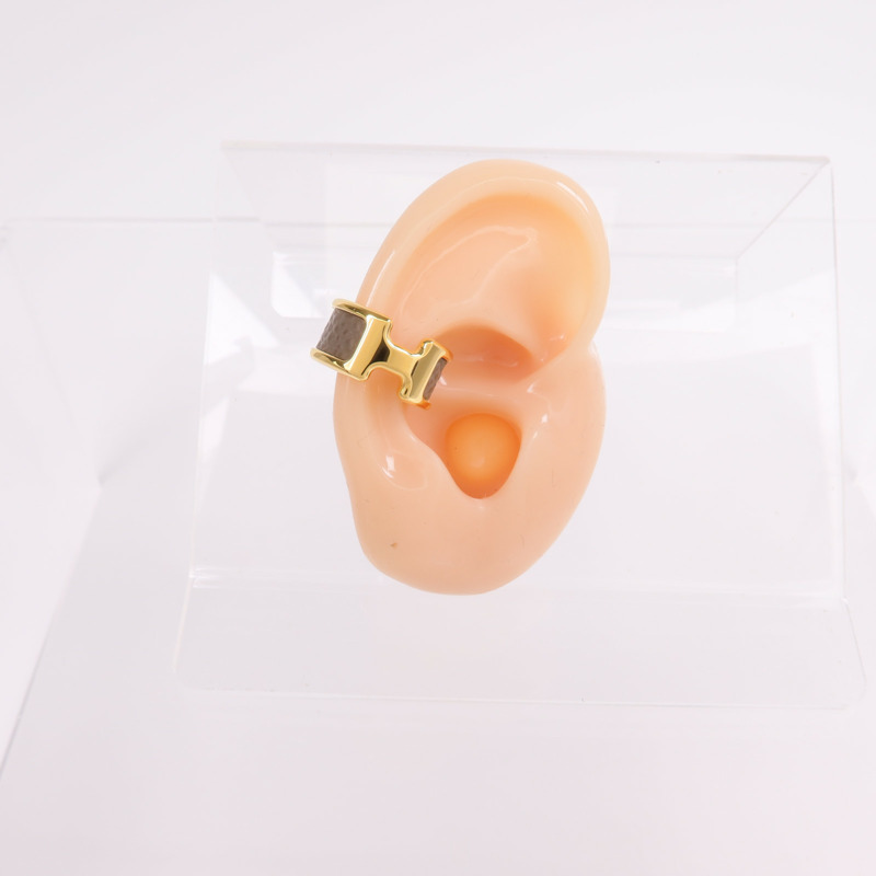 HERMES 金屬/Madame皮革Olympe Ear Cuff耳夾-7
