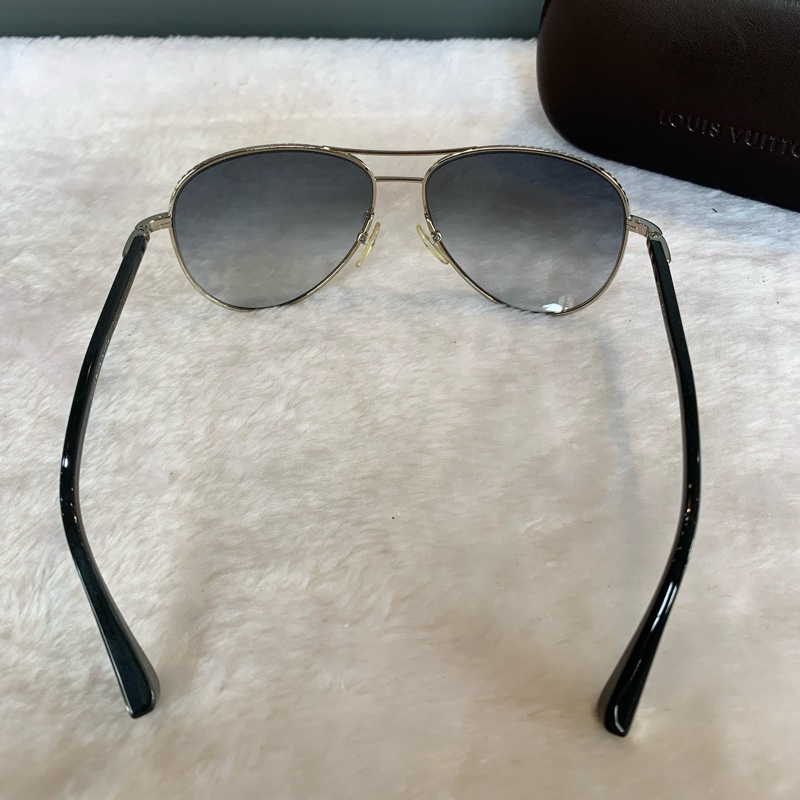 Louis Vuitton Monogram 老花飛行眼鏡/太陽眼鏡(黑灰色)-5