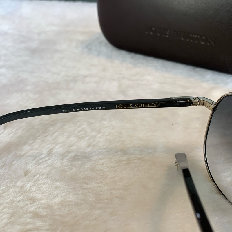 Louis Vuitton Monogram 老花飛行眼鏡/太陽眼鏡(黑灰色)-7