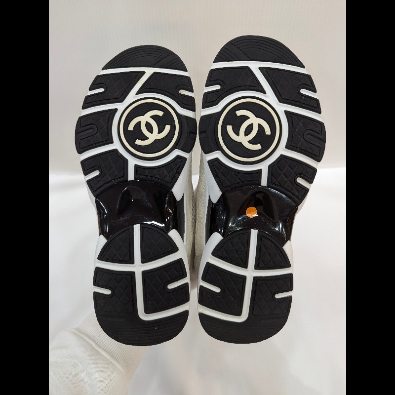 莉亞精品♡CHANEL 麂皮拼接運動鞋 尺碼36 二手美品-6