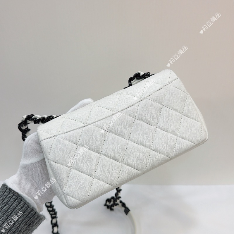 莉亞精品♡Chanel 黑白熊貓口蓋包 二手美包-3