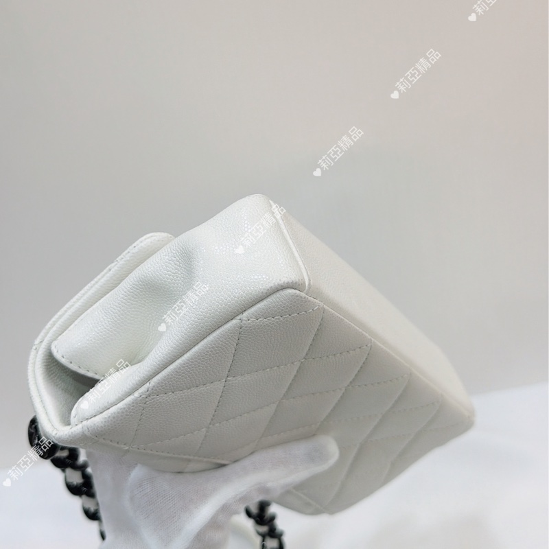 莉亞精品♡Chanel 黑白熊貓口蓋包 二手美包-6