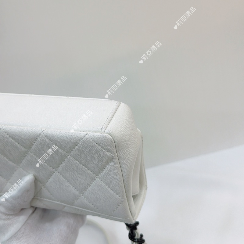 莉亞精品♡Chanel 黑白熊貓口蓋包 二手美包-7