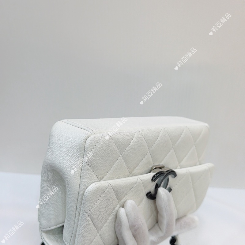 莉亞精品♡Chanel 黑白熊貓口蓋包 二手美包-8