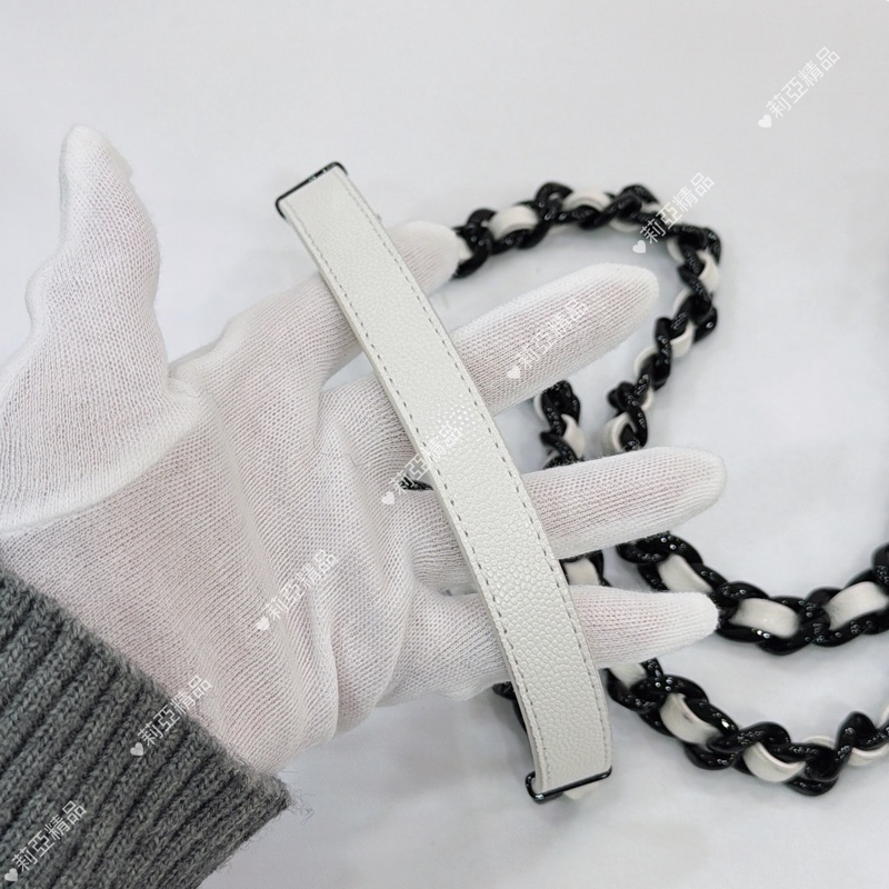 莉亞精品♡Chanel 黑白熊貓口蓋包 二手美包-15