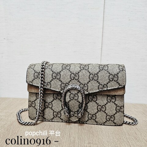 [ 超級甜價出🧧] Gucci老花銀釦Mini酒神斜背包