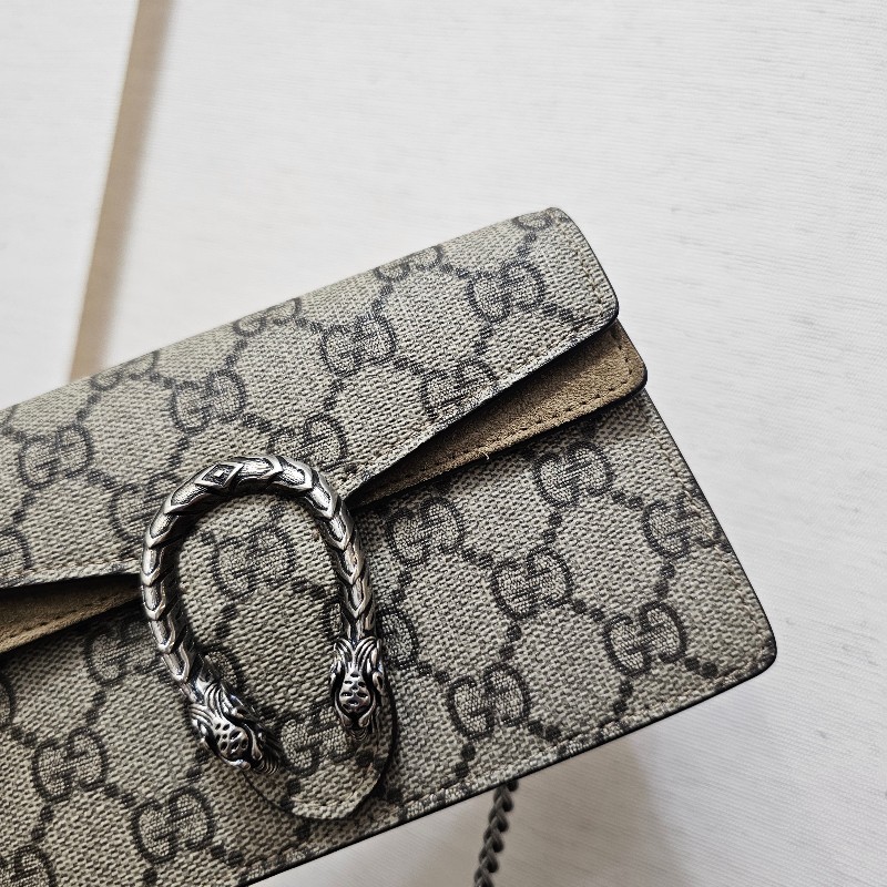 [ 超級甜價出🧧] Gucci老花銀釦Mini酒神斜背包-3