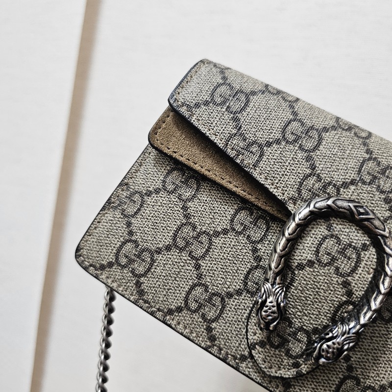 [ 超級甜價出🧧] Gucci老花銀釦Mini酒神斜背包-5