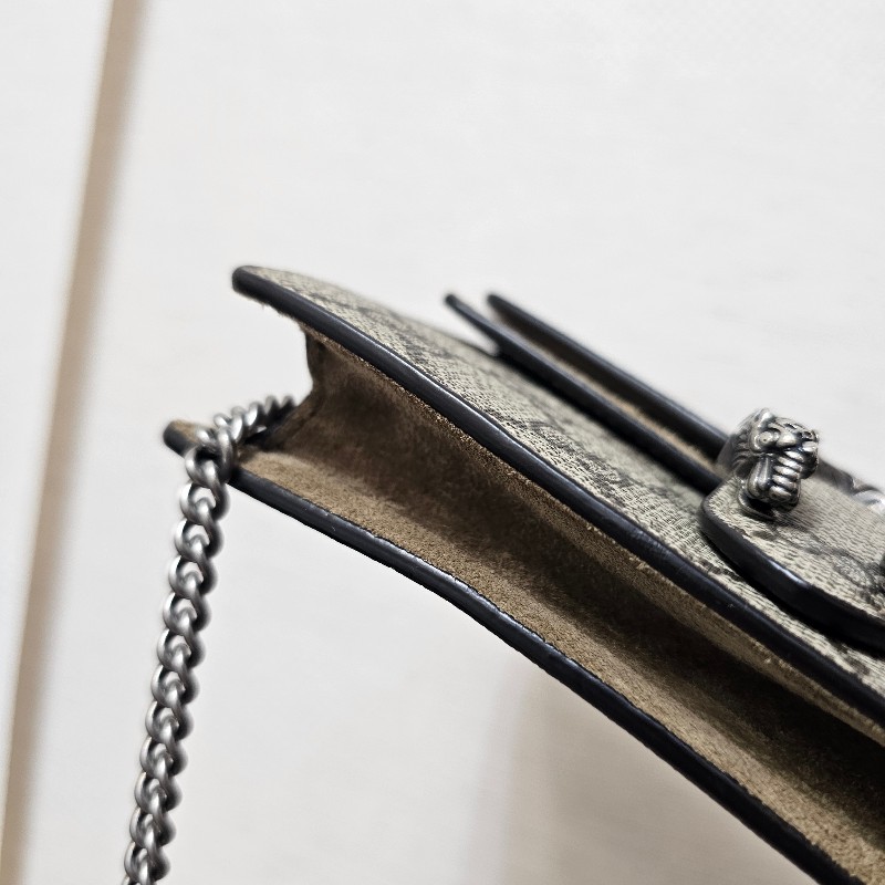 [ 超級甜價出🧧] Gucci老花銀釦Mini酒神斜背包-6