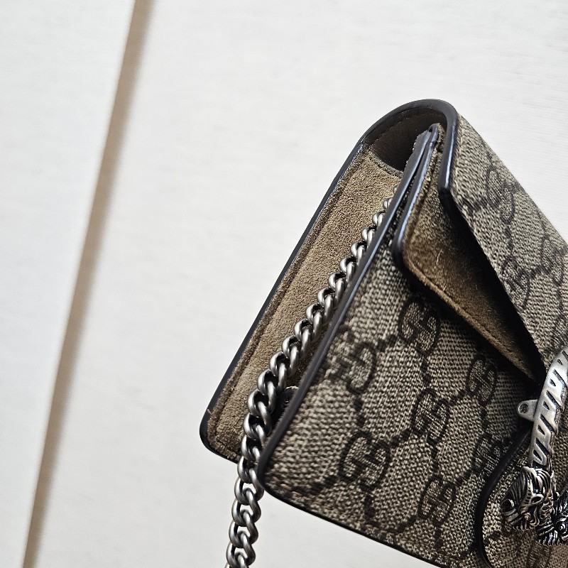 [ 超級甜價出🧧] Gucci老花銀釦Mini酒神斜背包-7