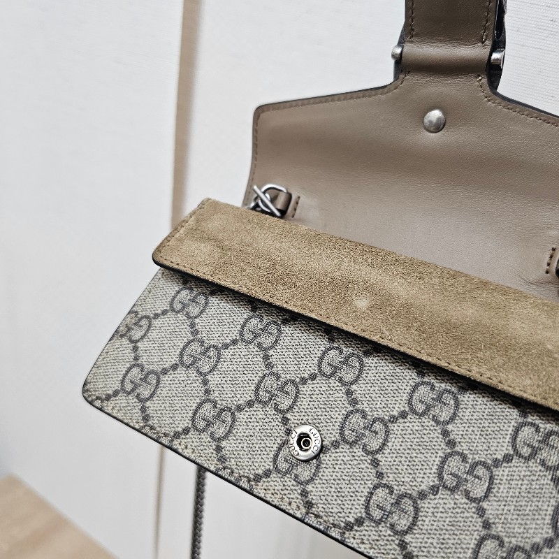 [ 超級甜價出🧧] Gucci老花銀釦Mini酒神斜背包-9