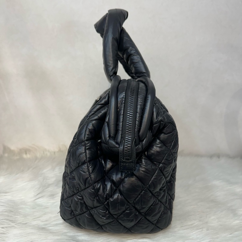 Chanel 黑尼龍銀鏈cocoon 肩背包-1