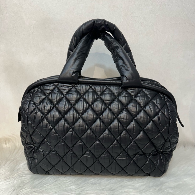 Chanel 黑尼龍銀鏈cocoon 肩背包-2