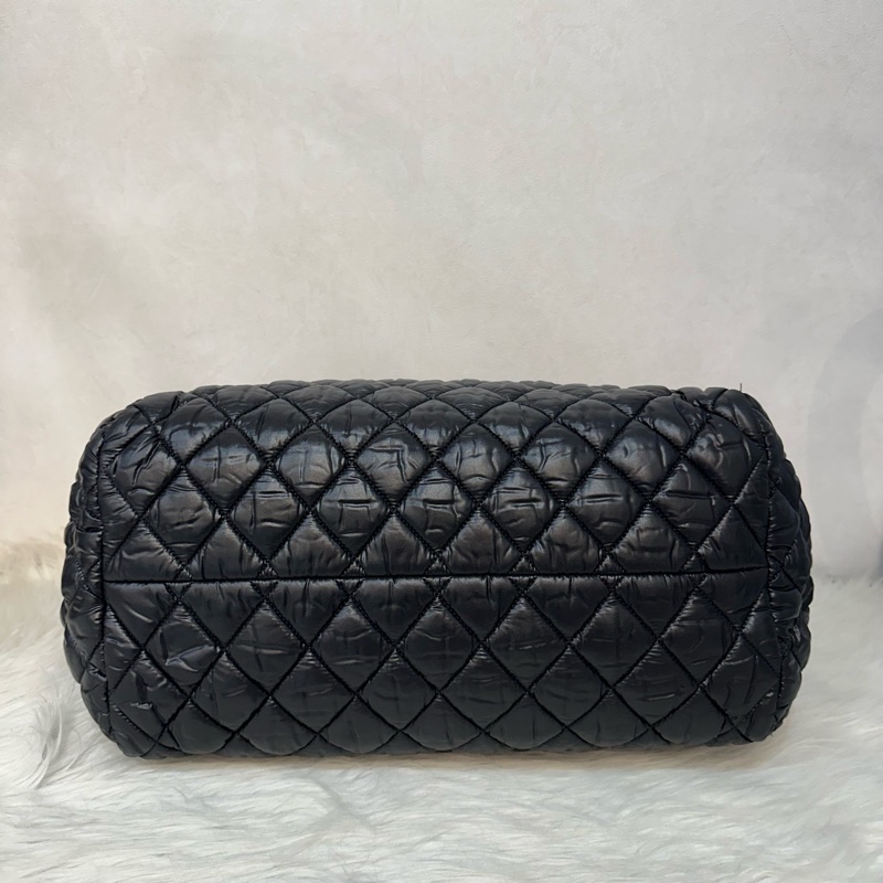 Chanel 黑尼龍銀鏈cocoon 肩背包-4