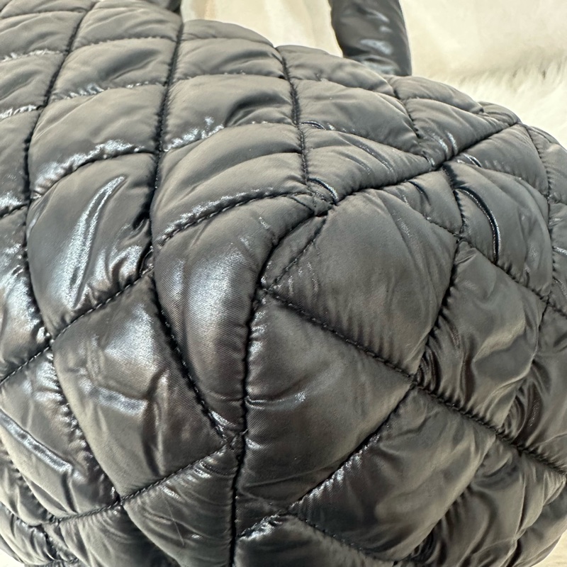 Chanel 黑尼龍銀鏈cocoon 肩背包-7