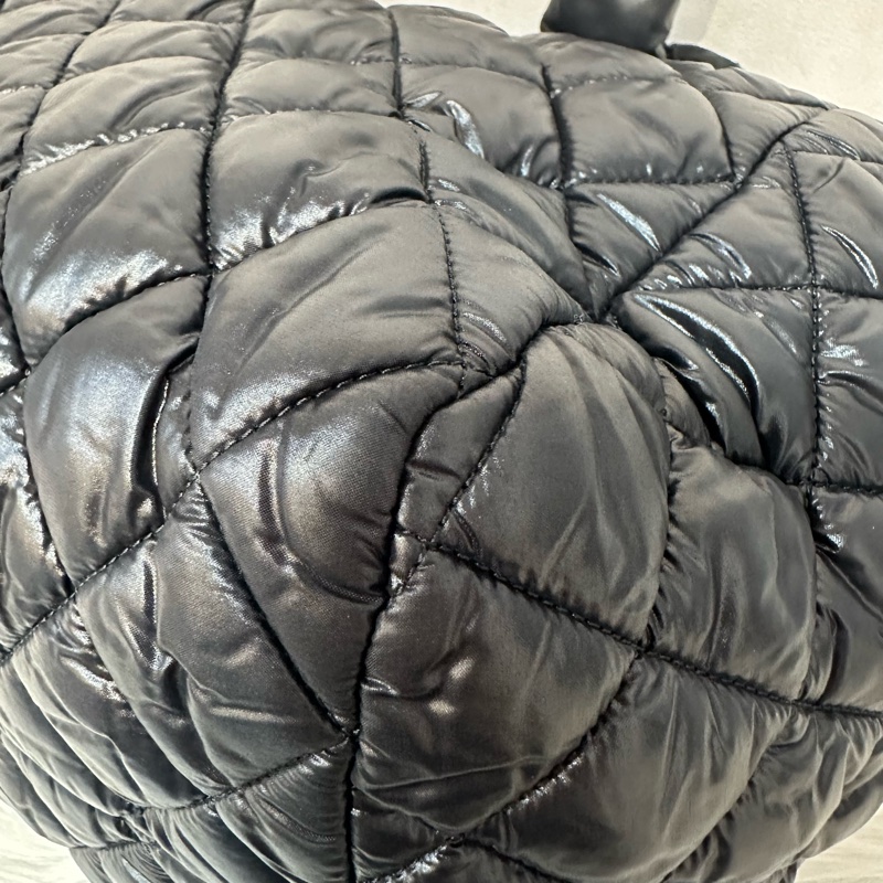 Chanel 黑尼龍銀鏈cocoon 肩背包-10