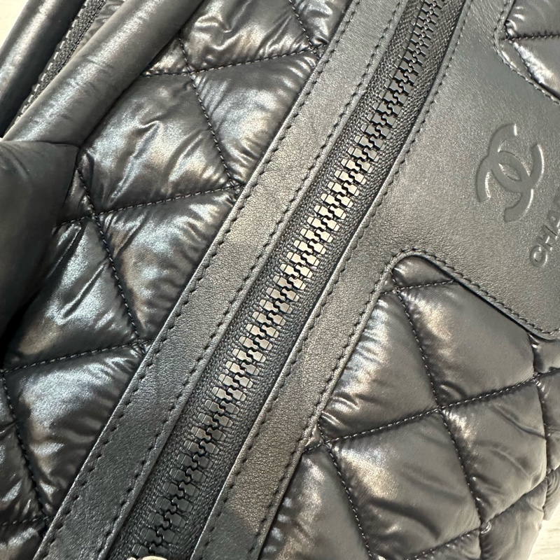 Chanel 黑尼龍銀鏈cocoon 肩背包-28