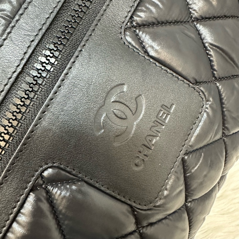 Chanel 黑尼龍銀鏈cocoon 肩背包-30