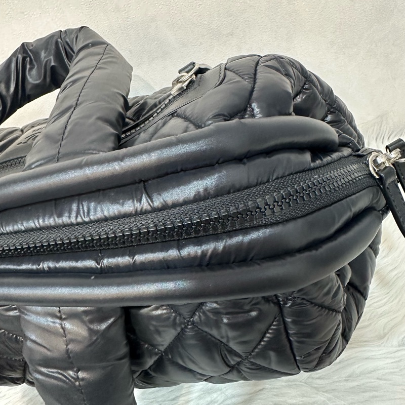 Chanel 黑尼龍銀鏈cocoon 肩背包-41