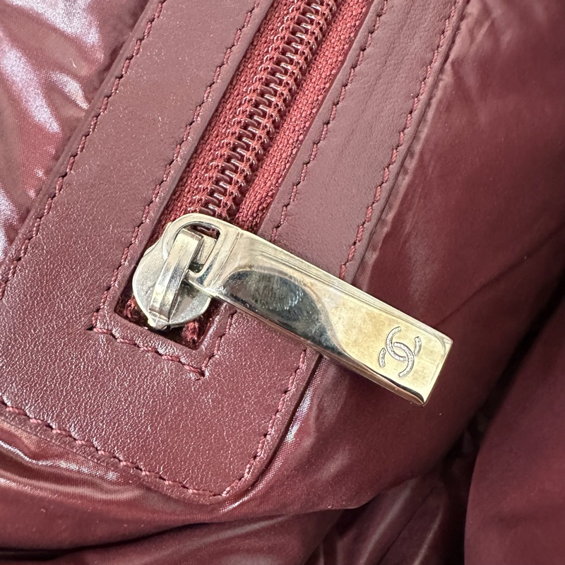 Chanel 黑尼龍銀鏈cocoon 肩背包-53