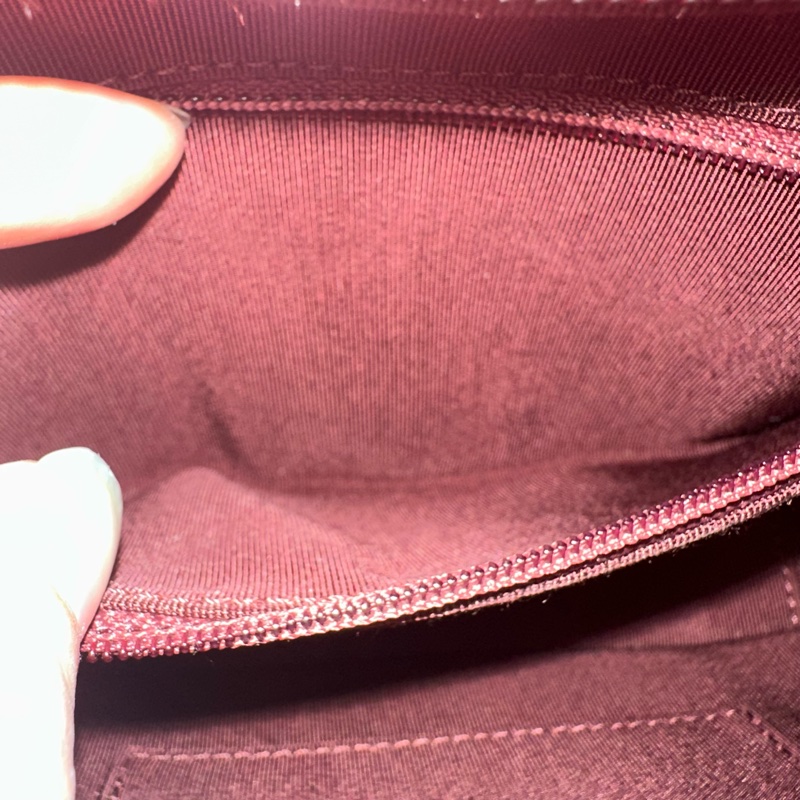 Chanel 櫻桃紅牛皮銀鏈雙層相機包-37