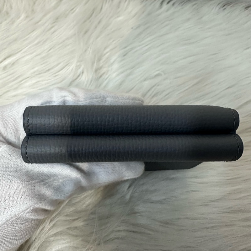 Loewe 821TR2X02 大象灰銀LOGO三折錢包-16