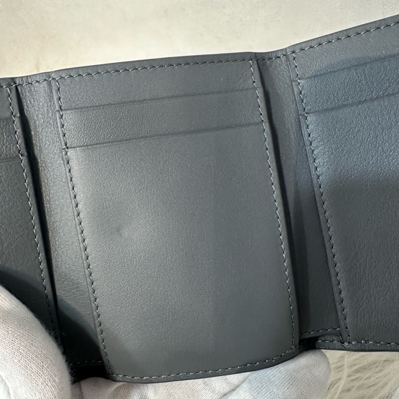 Loewe 821TR2X02 大象灰銀LOGO三折錢包-32