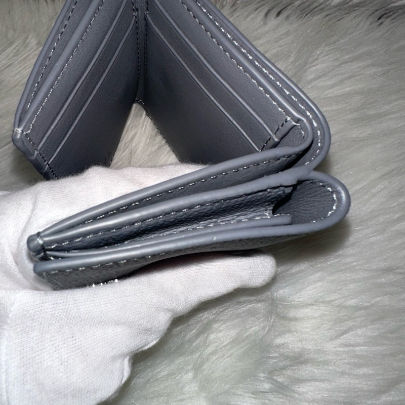 Loewe 821TR2X02 大象灰銀LOGO三折錢包-39