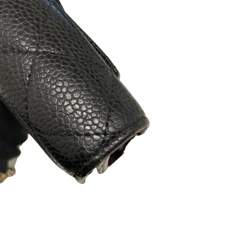 CHANEL 黑菱格長夾 荔枝紋牛皮-10