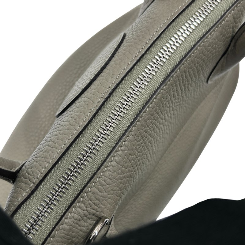 HERMÈS 愛馬仕 BOLIDE 31 手提肩背包 CLEMENCE 大象灰 銀扣-10