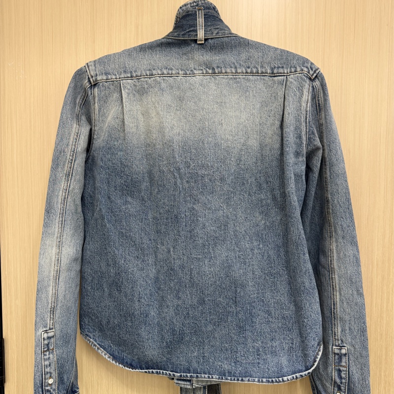 Loewe denim bow shirt 46 牛仔 襯衫-2