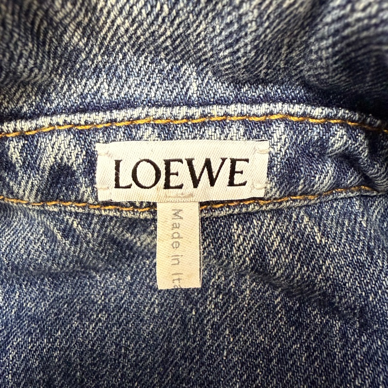 Loewe denim bow shirt 46 牛仔 襯衫-4