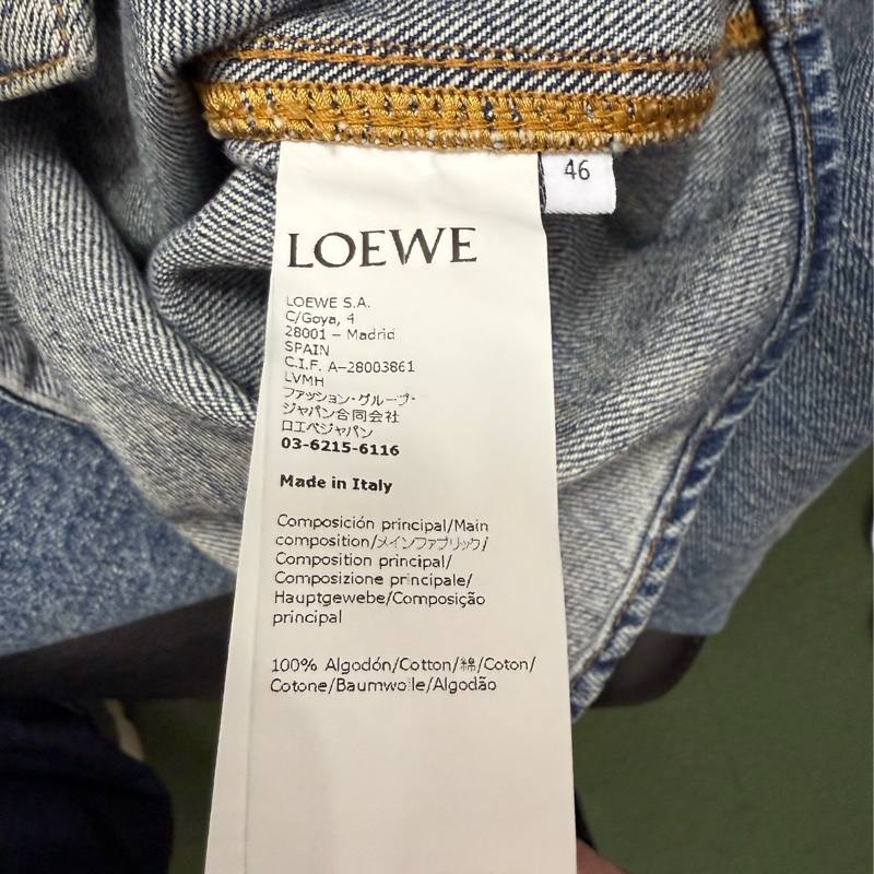 Loewe denim bow shirt 46 牛仔 襯衫-5