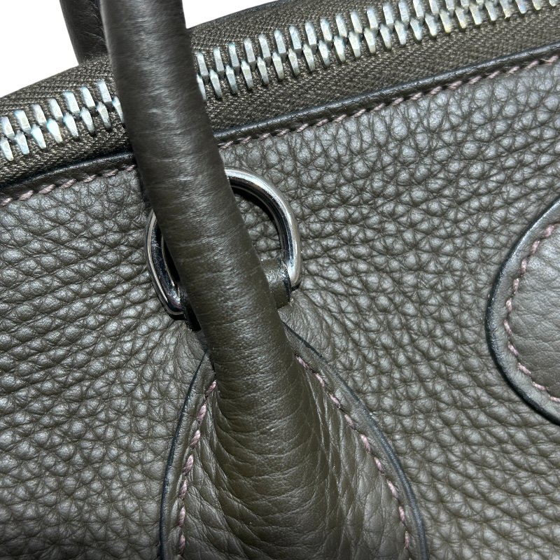 HERMÈS 愛馬仕 BOLIDE 31 CLEMENCE  墨綠色 銀扣-15