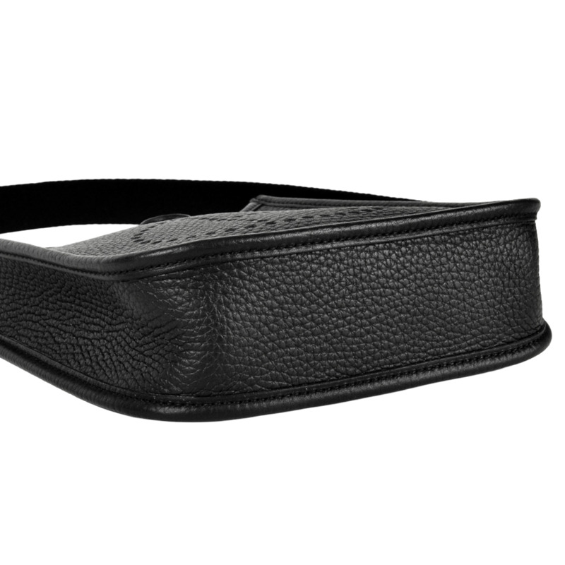 愛馬仕 (Hermes) Evelyn TPM 單肩背包，採用 Taurillon Clemence 皮革，飾有 B 字印記和黑色銀色五金配件。-3