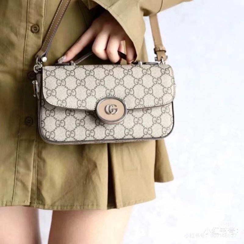 GUCCI - Gucci Petite GG橫版手提斜背郵差包╻Mini-6