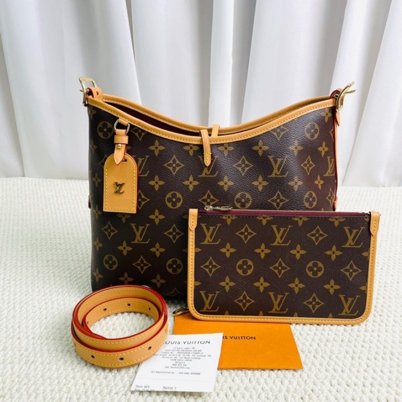 LOUIS VUITTON  芯片款 Carryall PM 經典老花滿印購物袋 子母包手提單肩包托特包-5
