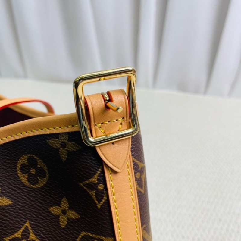 LOUIS VUITTON  芯片款 Carryall PM 經典老花滿印購物袋 子母包手提單肩包托特包-25