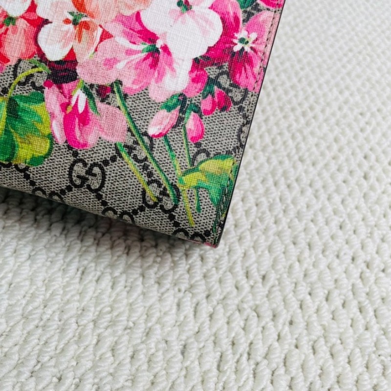 Gucci  古馳 天竺葵花卉印花手拿包洗漱包 拉鏈開合 內裡乾淨-8