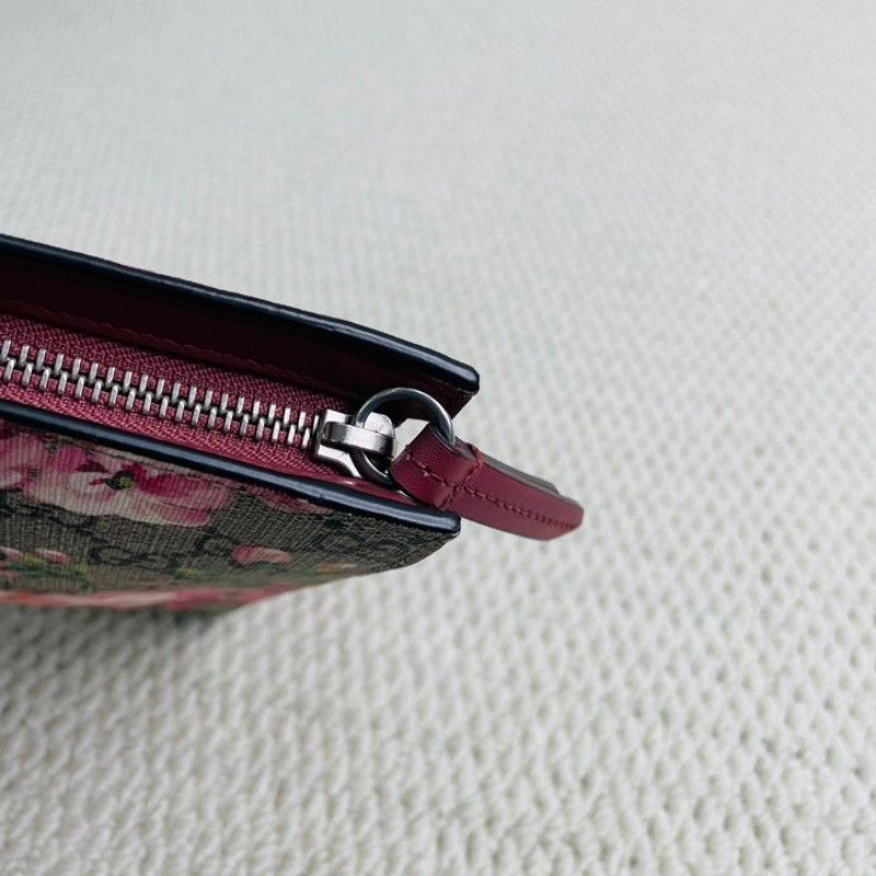 Gucci  古馳 天竺葵花卉印花手拿包洗漱包 拉鏈開合 內裡乾淨-12