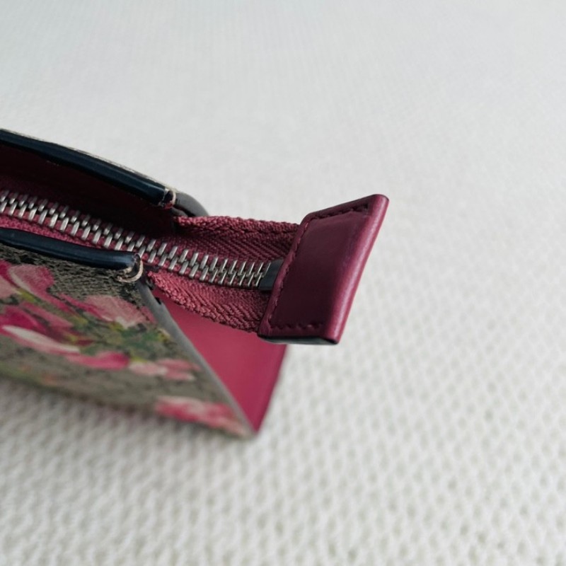 Gucci  古馳 天竺葵花卉印花手拿包洗漱包 拉鏈開合 內裡乾淨-14