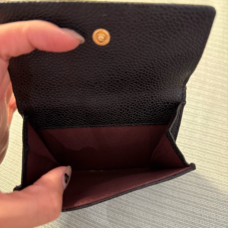 CHANEL 經典菱格短夾｜魚子醬皮夾-5