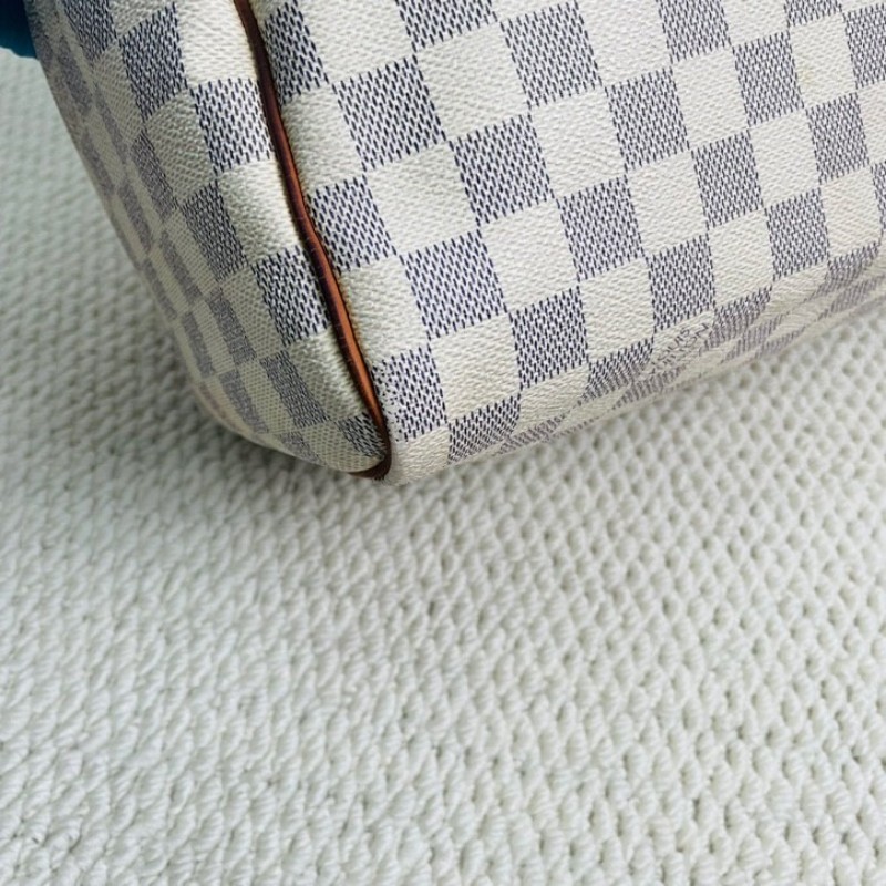 路易威登/LV   speedy30手提款 白棋盤格 帆布塗層 內裡整潔容量大 實用便捷-7
