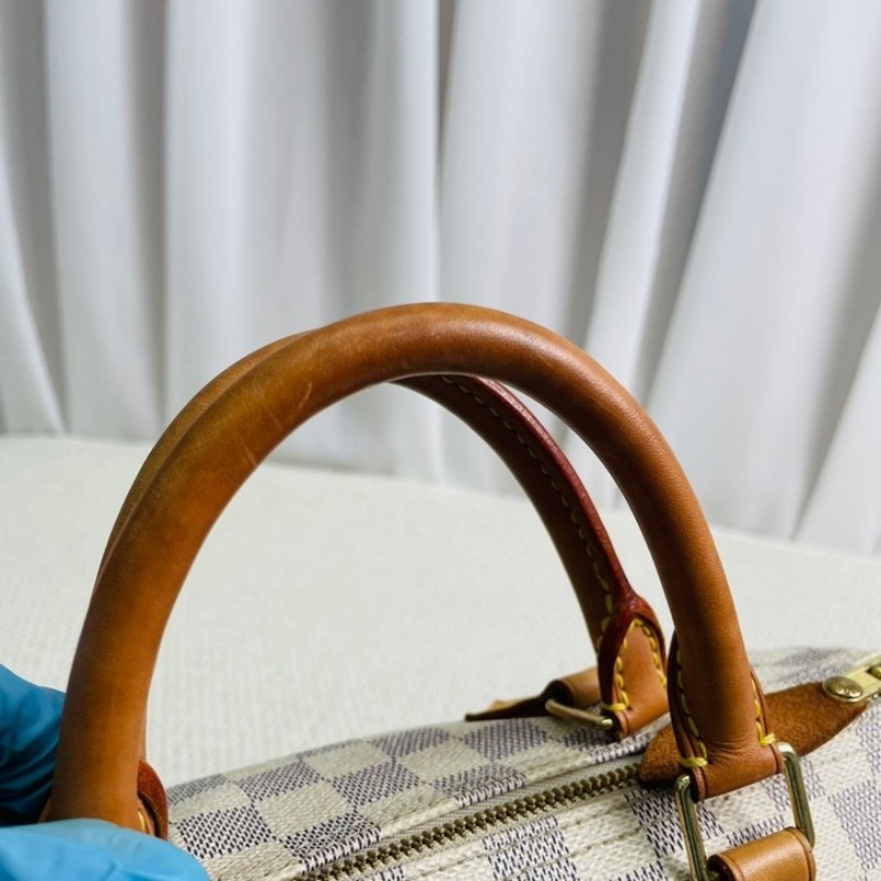 路易威登/LV   speedy30手提款 白棋盤格 帆布塗層 內裡整潔容量大 實用便捷-14