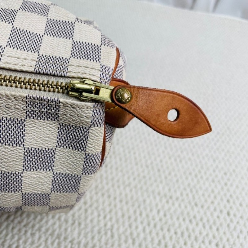 路易威登/LV   speedy30手提款 白棋盤格 帆布塗層 內裡整潔容量大 實用便捷-18