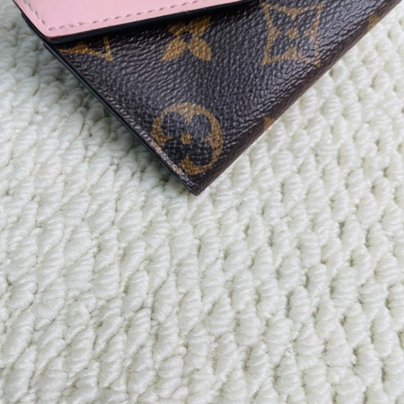 LV  路易威登 老花拼皮Zoe迷你短款三折錢包 小巧精緻，方便攜帶-4