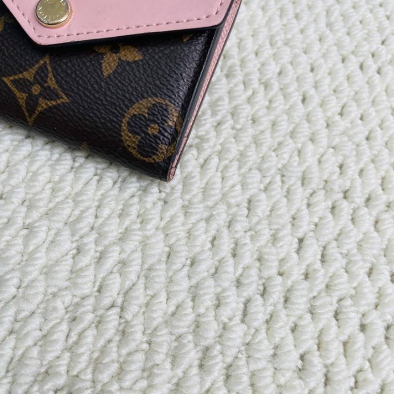LV  路易威登 老花拼皮Zoe迷你短款三折錢包 小巧精緻，方便攜帶-8