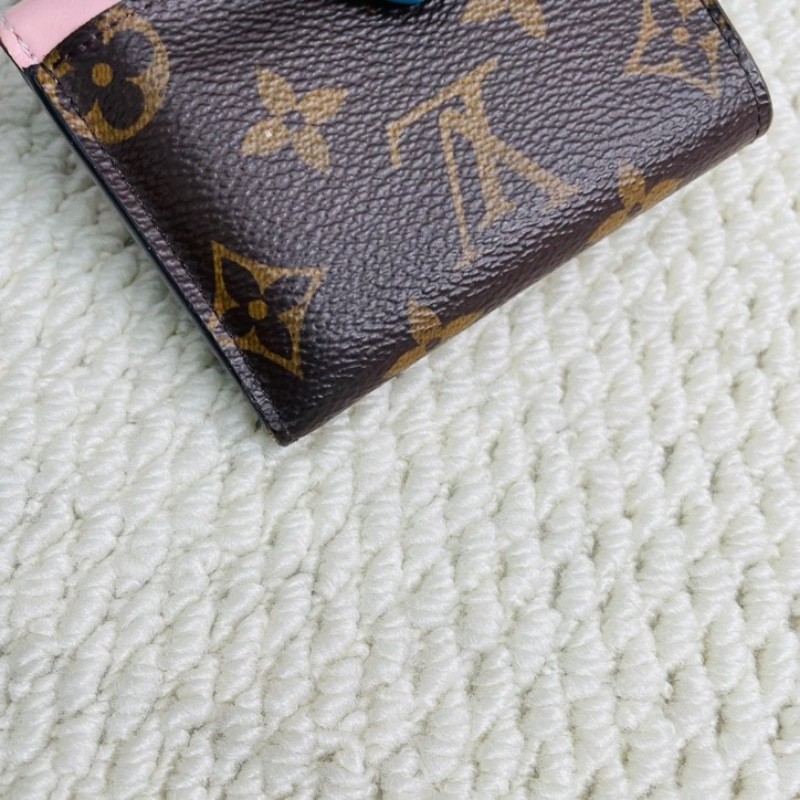 LV  路易威登 老花拼皮Zoe迷你短款三折錢包 小巧精緻，方便攜帶-9
