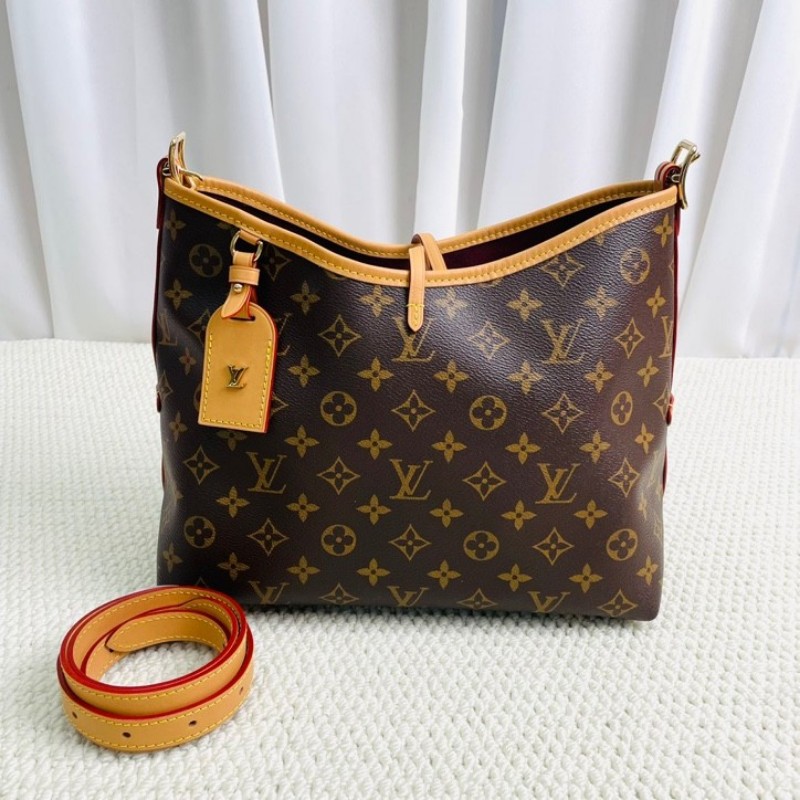 lrz hz ZZZ LOUIS VUITTON  芯片款 Carryall PM 經典老花滿印購物袋 手提單肩包托特包-0